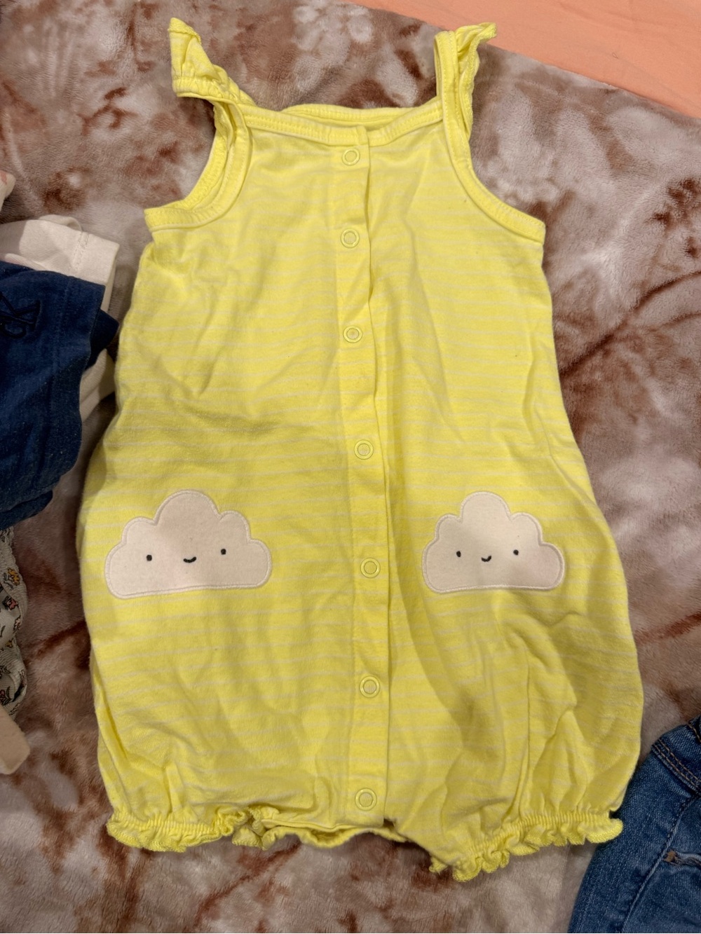 Carter's Yellow Cloud Appliqué Sleeveless Sleep Sack